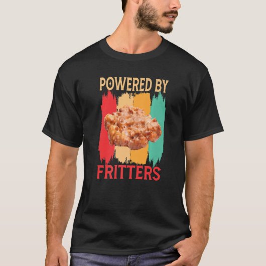 Aangedreven door Apple Fritters Retro Apple Fritte T-shirt (Voorkant)