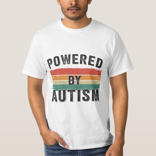 Aangedreven door autisme Grappig autisme Autistisc T-shirt (Voorkant)