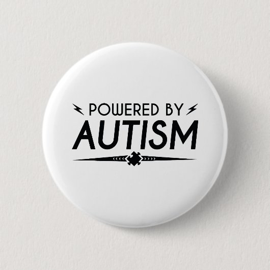 Aangedreven door autisme ronde button 5,7 cm (Voorkant)