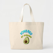 Aangedreven door Avocado Grote Tote Bag (Voorkant)