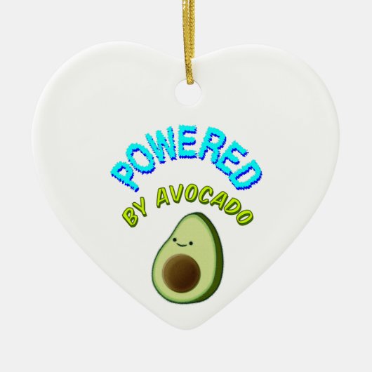 Aangedreven door Avocado Keramisch Ornament (Voorkant)