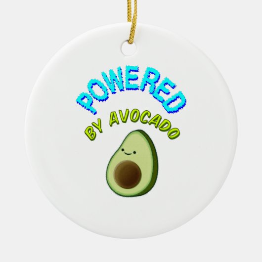 Aangedreven door Avocado Keramisch Ornament (Voorkant)