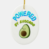 Aangedreven door Avocado Keramisch Ornament (Voorkant)