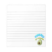Aangedreven door Avocado Lined Notitieblok (Voorkant)