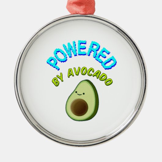 Aangedreven door Avocado Metalen Ornament (Voorkant)
