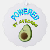 Aangedreven door Avocado Ornament Kaart (Achterkant)