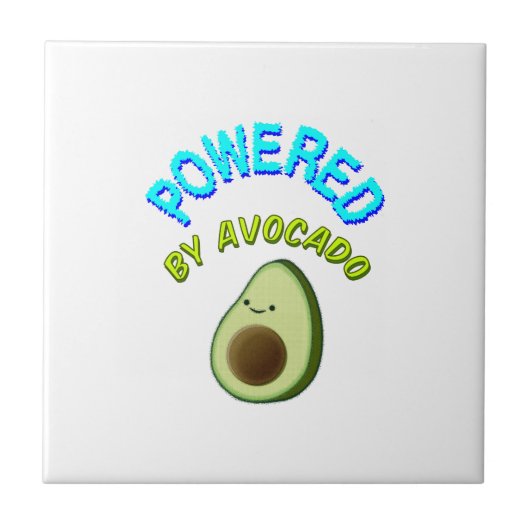 Aangedreven door Avocado Tegeltje (Voorkant)