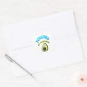 Aangedreven door Avocado Vierkante Sticker (Envelop)