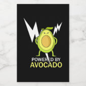 Aangedreven door Avocado Voedselcontainer Etiket (Enkel label)