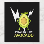 Aangedreven door Avocado Wijn Etiket (Enkel label)