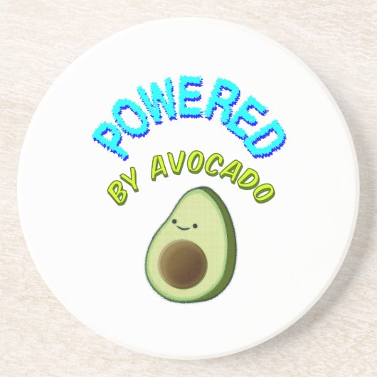 Aangedreven door Avocado Zandsteen Onderzetter (Voorkant)
