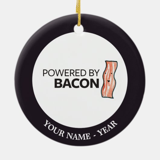Aangedreven door Bacon 2 Keramisch Ornament (Achterkant)