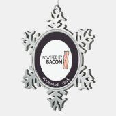 Aangedreven door Bacon 2 Tin Sneeuwvlok Ornament (Rechts)