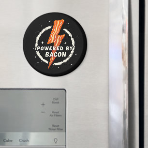 Aangedreven door Bacon Funny Retro Foodie Esthetie Magneet