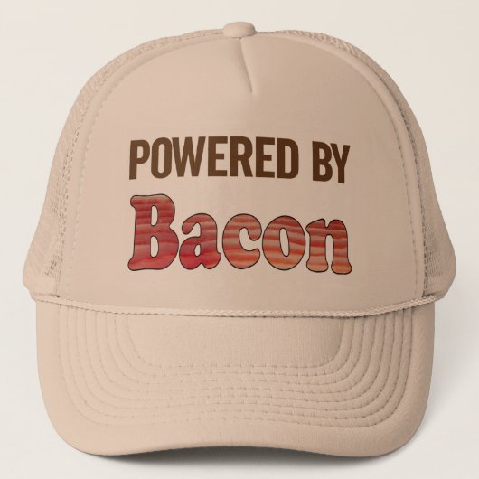 Aangedreven door Bacon Hoed Trucker Pet (Voorkant)