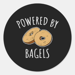 Aangedreven door Bagels Bagel Ronde Sticker