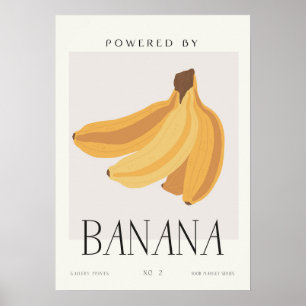 Aangedreven door Banana Minimalistisch Gezonde Lev Poster