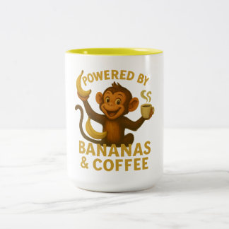 Aangedreven door Bananas & Coffee Mok