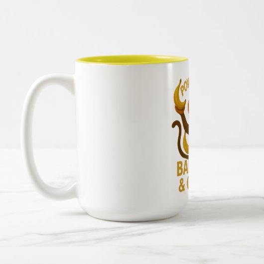 Aangedreven door Bananas & Coffee Mok (Links)