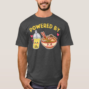 Aangedreven door bellenthee Ramen Cute Boba Japans T-shirt
