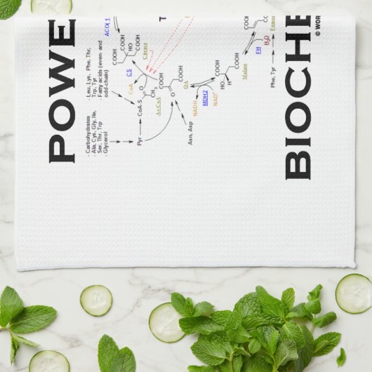 Aangedreven door biochemie (krebs-cyclus) theedoek (Gevouwen)