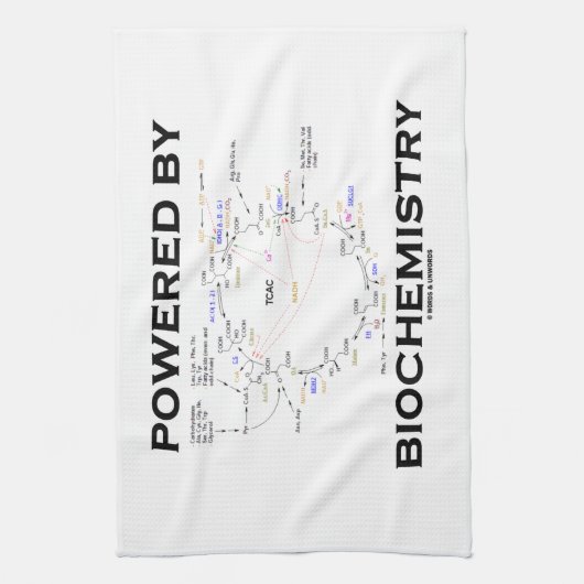 Aangedreven door biochemie (krebs-cyclus) theedoek (Verticaal)