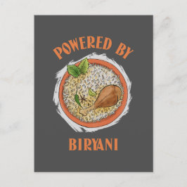 Aangedreven door biryani T-Shirt Briefkaart