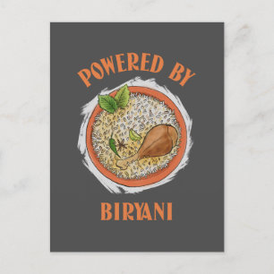 Aangedreven door biryani T-Shirt Briefkaart