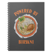 Aangedreven door biryani T-Shirt Notitieboek (Voorkant)