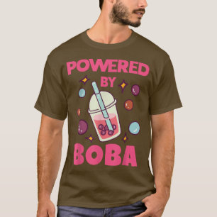 Aangedreven door Boba Cute Kawaii Bubble Tea Lover T-shirt