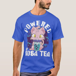 Aangedreven door Boba Tea Anime Cat T-shirt