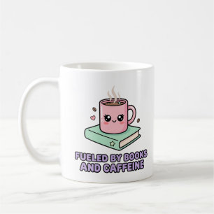 Aangedreven Door Boeken En Cafeïne Grappige Mok Gr