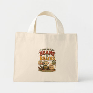 Aangedreven door bonen en hersenen Funny Ai Robot Mini Tote Bag