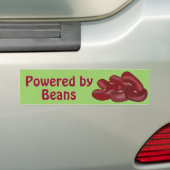 Aangedreven door bonen Kidney Bean Veggie Vegan Me Bumpersticker (Op auto)