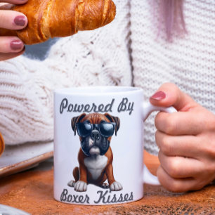 Aangedreven door Boxer Kusjes – Grappige Boxer Hon Koffiemok
