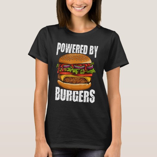 Aangedreven door brandwonden, Cheeseburger I Burge T-shirt (Voorkant)