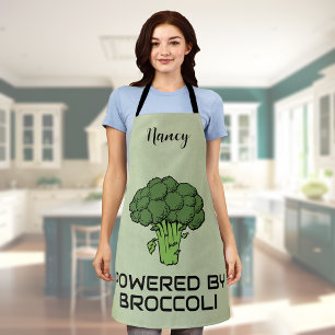 Aangedreven door Broccoli Bold Groene Gepersonalis Schort