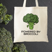 Aangedreven door Broccoli Reused Canvas Grocery Tote Bag