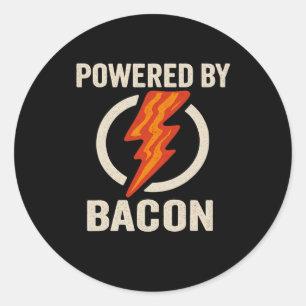 Aangedreven door Bycon Funny Meat Lover BBQ Grill  Ronde Sticker