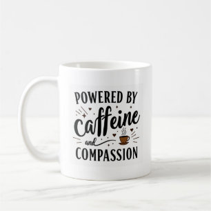 Aangedreven door cafeïne en compassie – Grappige v Koffiemok