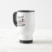 Aangedreven door cafeïne en compassie reisbeker (Voorkant links)