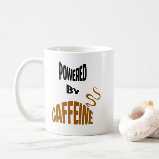 Aangedreven door cafeïne koffiemok