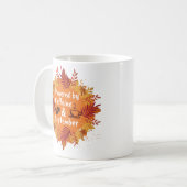 Aangedreven door cafeïne & september koffiemok (Voorkant links)