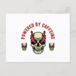 Aangedreven door cafeïne - Skull Energy Briefkaart