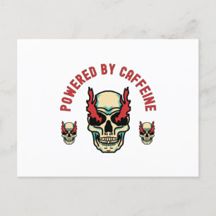 Aangedreven door cafeïne - Skull Energy Briefkaart