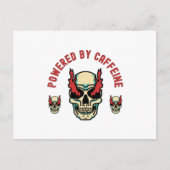 Aangedreven door cafeïne - Skull Energy Briefkaart (Voorkant)