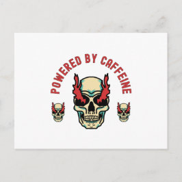 Aangedreven door cafeïne - Skull Energy Briefkaart