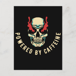 Aangedreven door cafeïne - Skull Energy Briefkaart