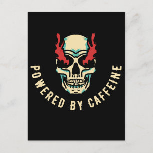 Aangedreven door cafeïne - Skull Energy Briefkaart