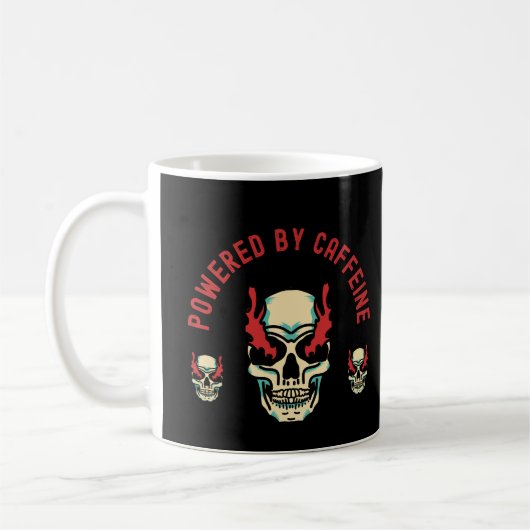 Aangedreven door cafeïne - Skull Energy Koffiemok (Links)